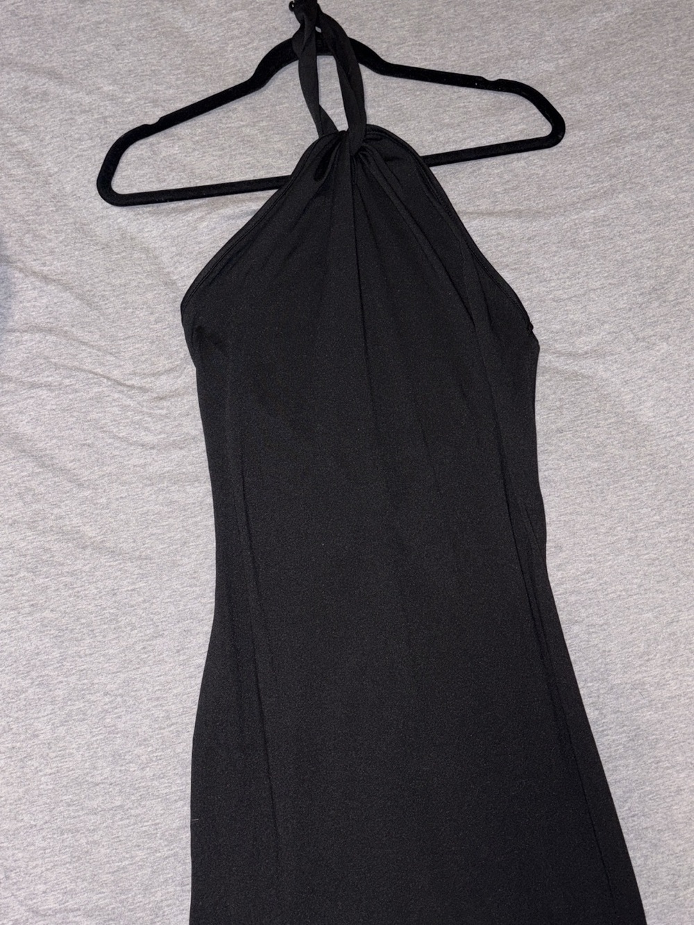 SHEIN Black One-Shoulder Halter Dress